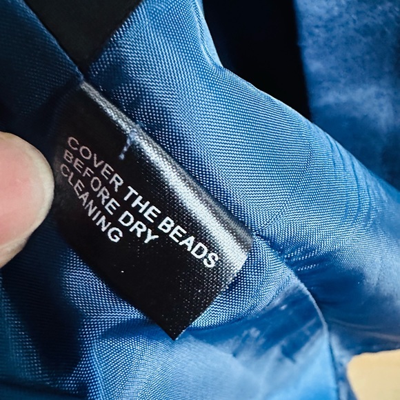 Jessica Howard 2 Pcs Navy Blue Taffeta rhinestones Long Sleeve Long Dress Siz 4 - Picture 10 of 14